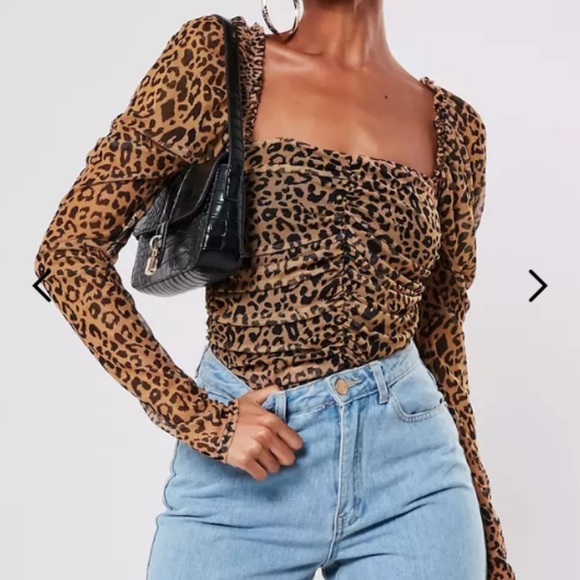 Leopard Ruched Top - Picture 2 of 2